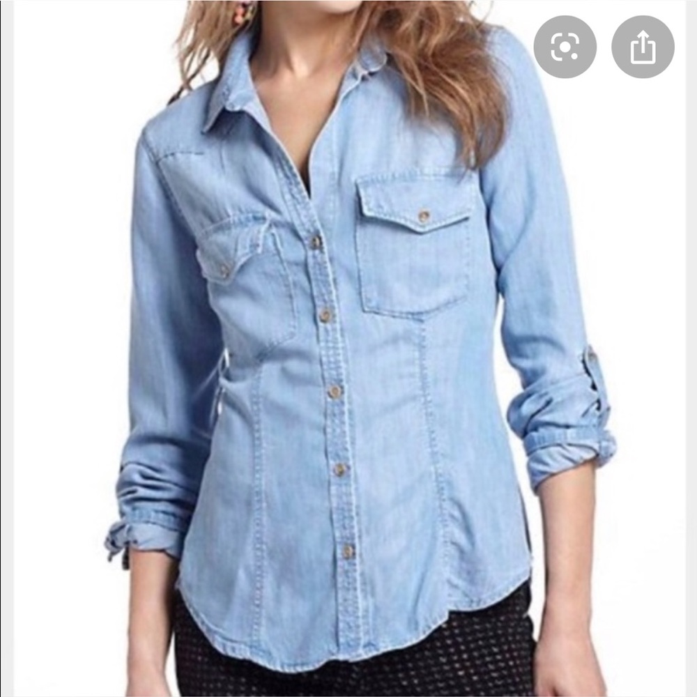 Cloth & Stone Fitted Chambray Buttondown Shirt